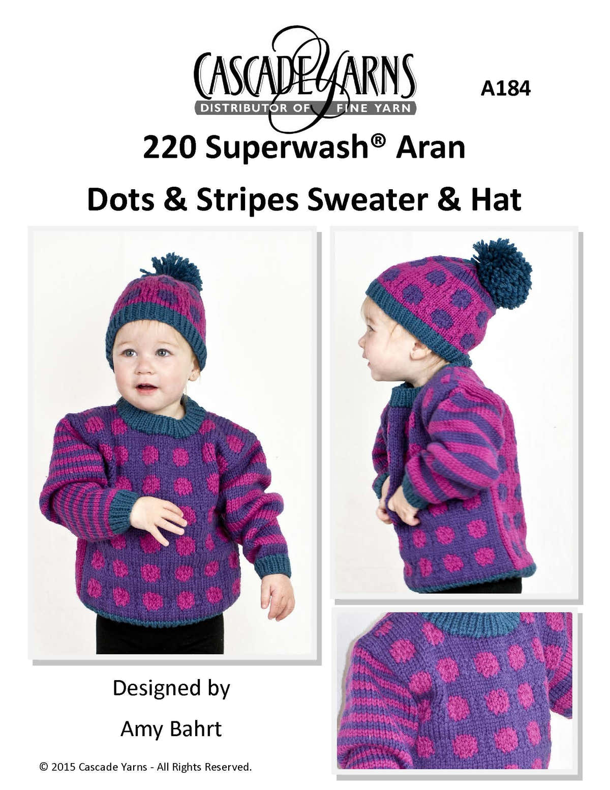 Cascade Yarns A Dots & Stripes Sweater & Hat Knitting