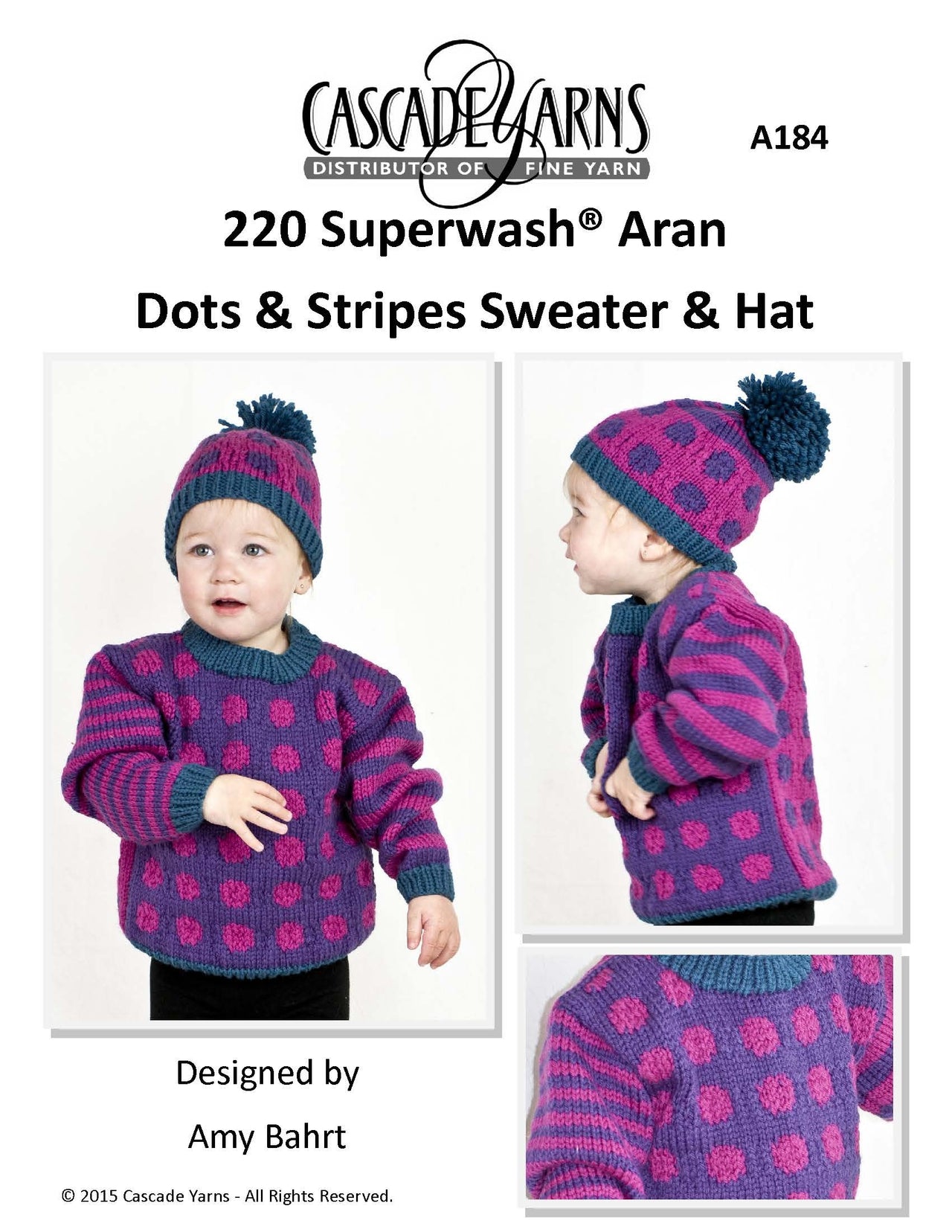 Cascade Yarns A Dots & Stripes Sweater & Hat Knitting