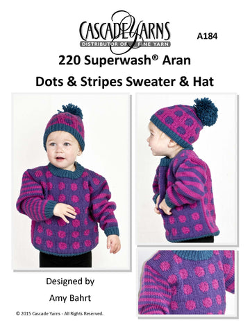 Cascade Yarns A Dots & Stripes Sweater & Hat Knitting