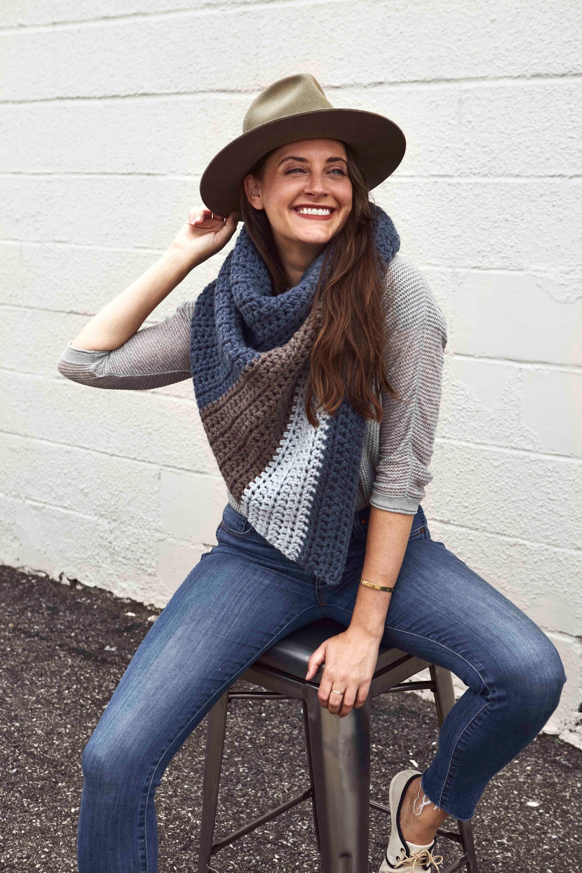 Racer Wrap Scarf Crochet Pattern