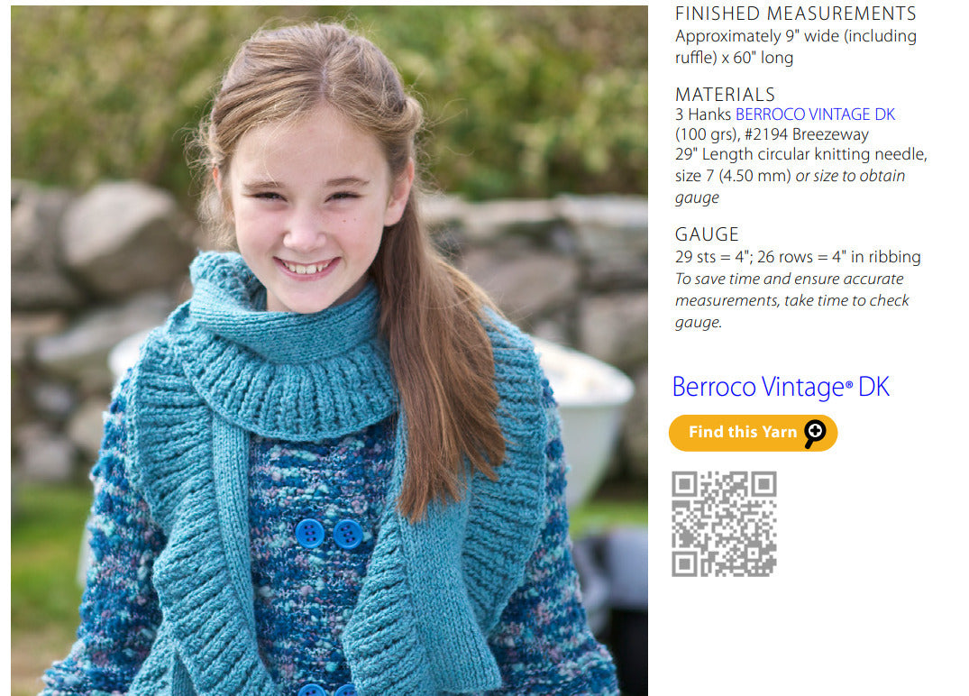 Pelham Scarf Knitting Pattern