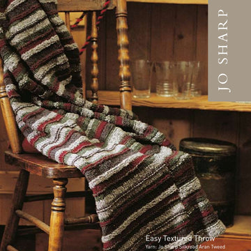 Jo Sharp Easy Textured Throw Blanket Knitting Pattern