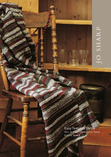 Jo Sharp Easy Textured Throw Blanket Knitting Pattern