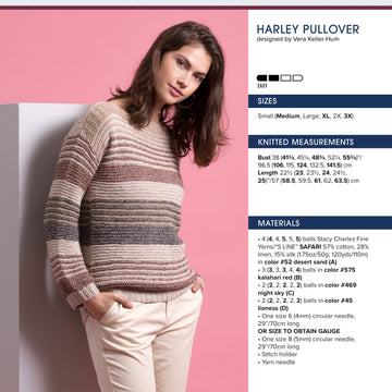 Stacy Charles Fine Yarns Harley Pullover Knitting Pattern