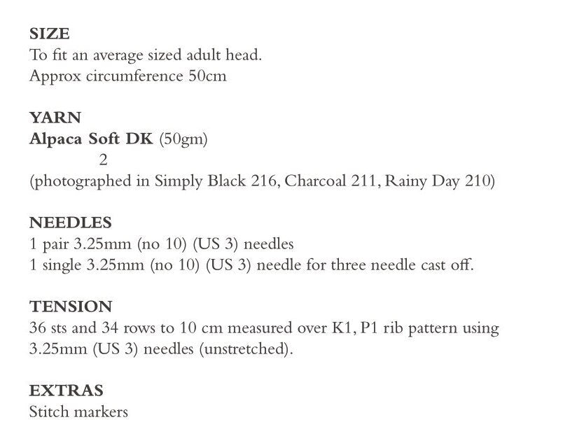 Oxford Hat Knitting Pattern