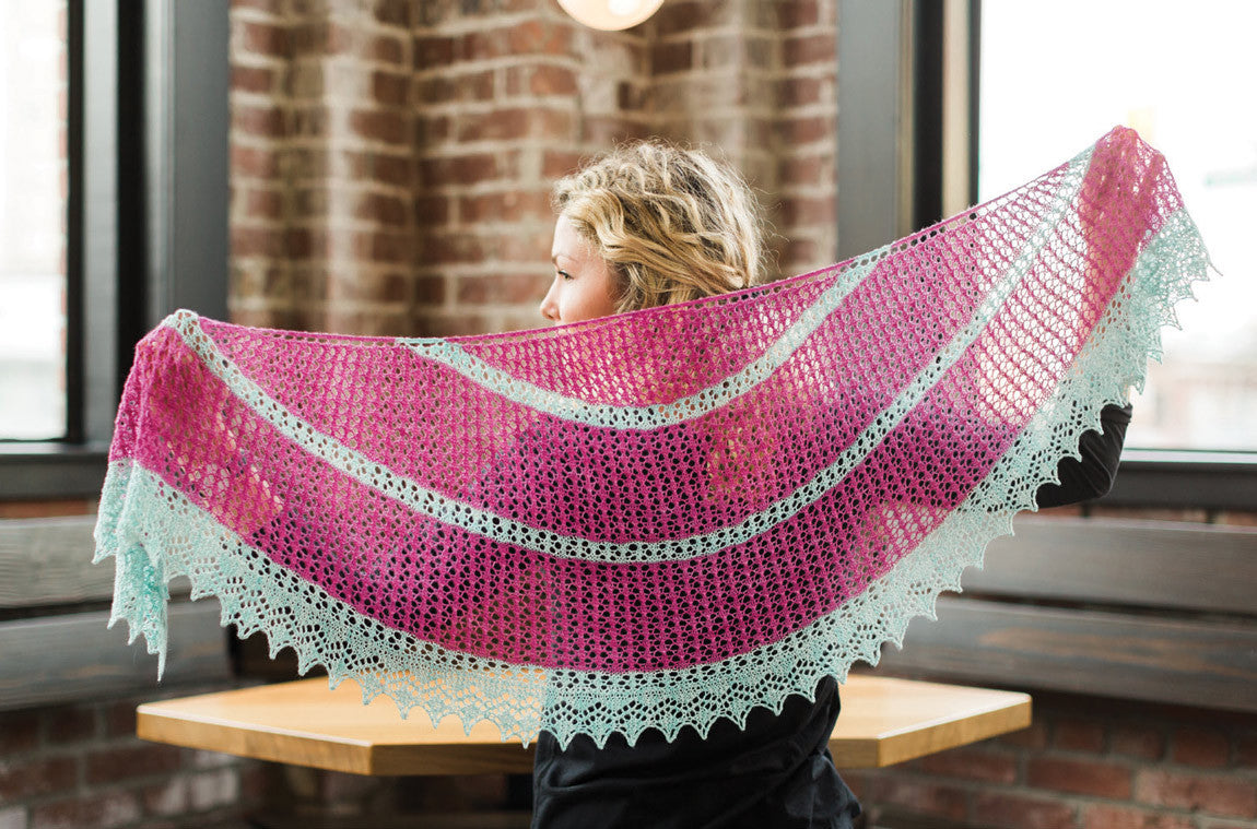 SweetGeorgia Angi Shawl Wrap Knitting Pattern