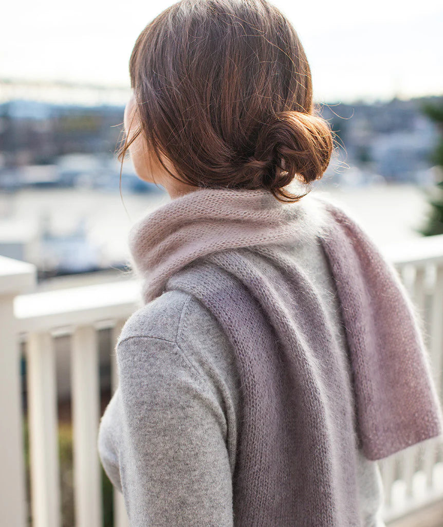 Churchmouse Studio Color Play Mohair Scarf & Wrap in Rowan Kidsilk Haze