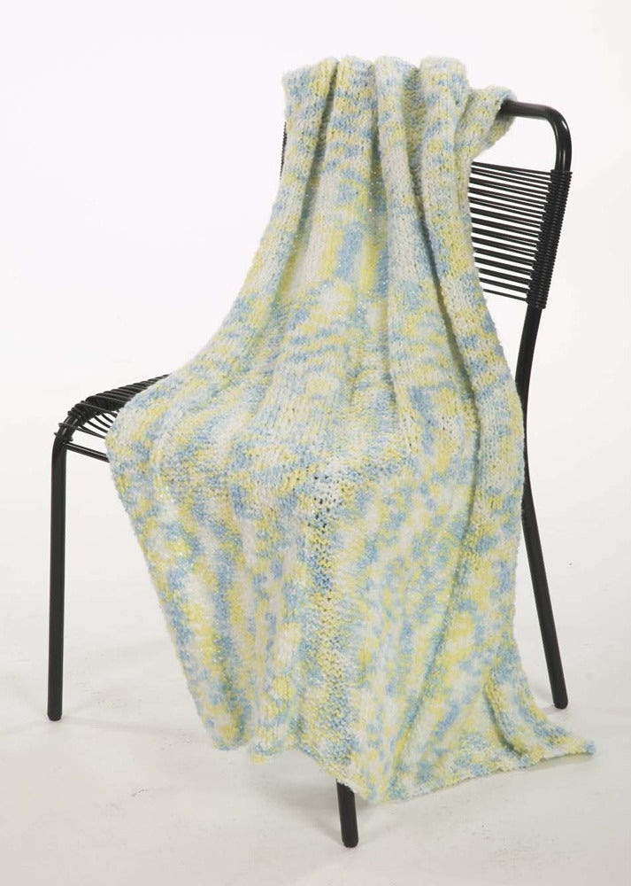 Knitted Baby Blanket in Plymouth Yarn Encore Boucle Colorspun