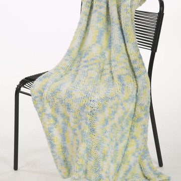 Knitted Baby Blanket in Plymouth Yarn Encore Boucle Colorspun