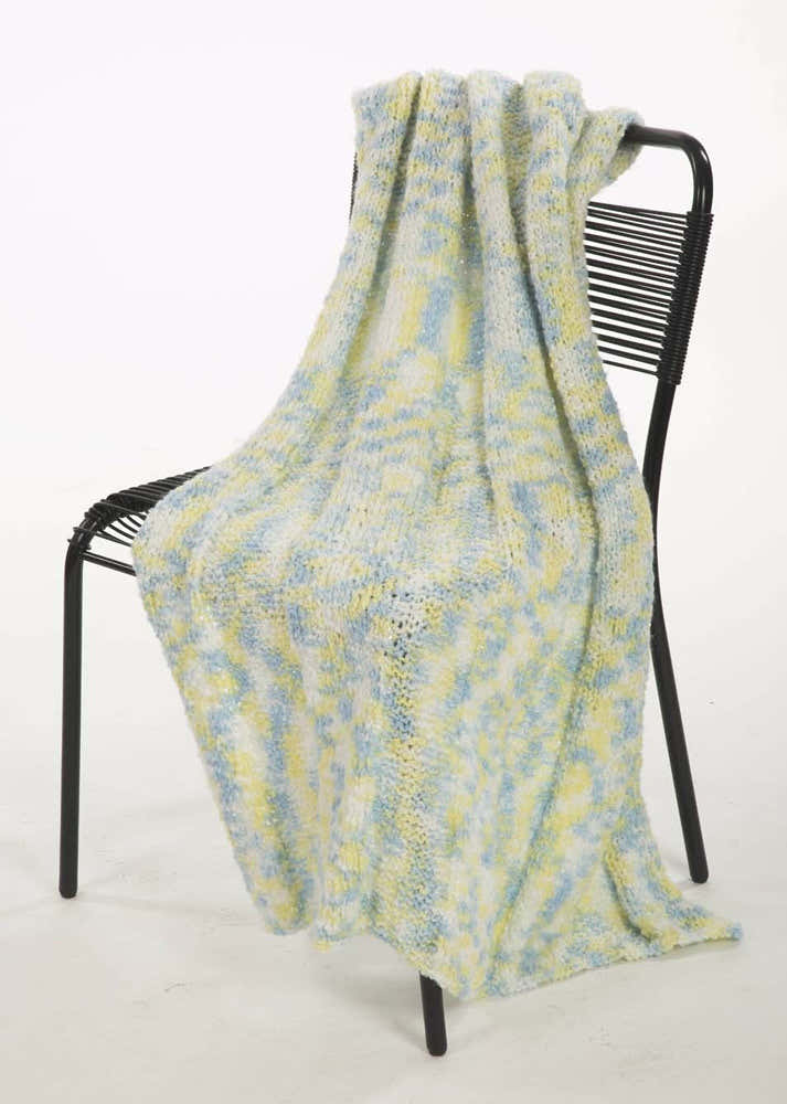 Knitted Baby Blanket in Plymouth Yarn Encore Boucle Colorspun