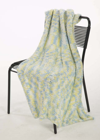 Knitted Baby Blanket in Plymouth Yarn Encore Boucle Colorspun