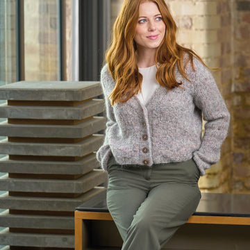 Ficus Cardigan in Rowan Tweed Haze