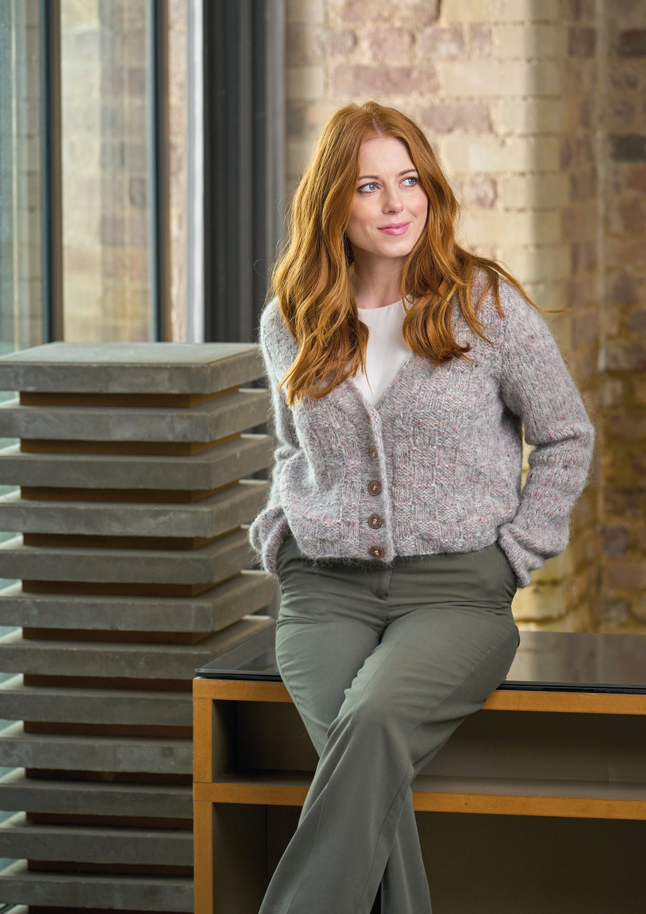 Ficus Cardigan in Rowan Tweed Haze