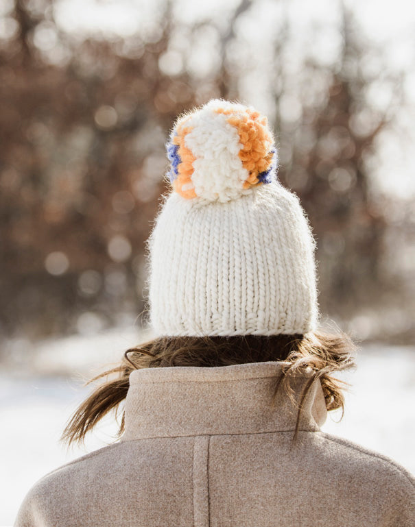 Big Pom Hat Knitting Pattern