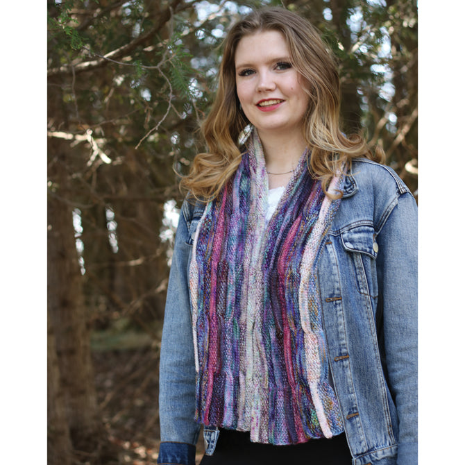 Koigu Silent Purple Scarf Knitting Pattern