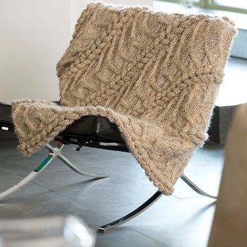 Studio Afghan Blanket Knitting Pattern