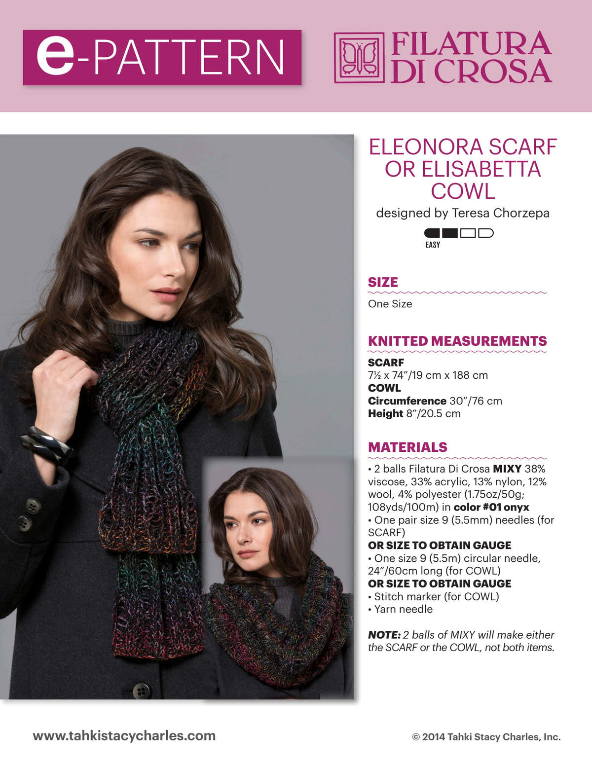 Filatura Di Crosa Eleonora Scarf & Elisabetta Cowl Knitting