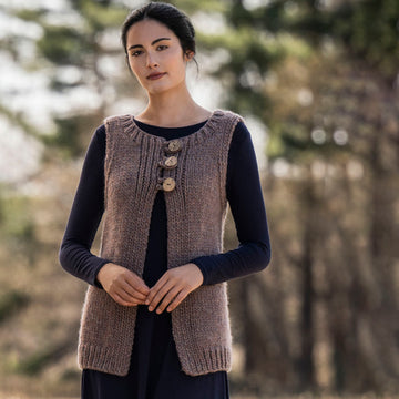 Blue Sky Fibers Northern Vest & Cowl Knitting Pattern