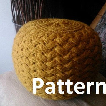 9 Knitted & Crochet Pouf Floor cushion Patterns Crochet Pattern Knit Pattern Pouf Ottoman Pattern