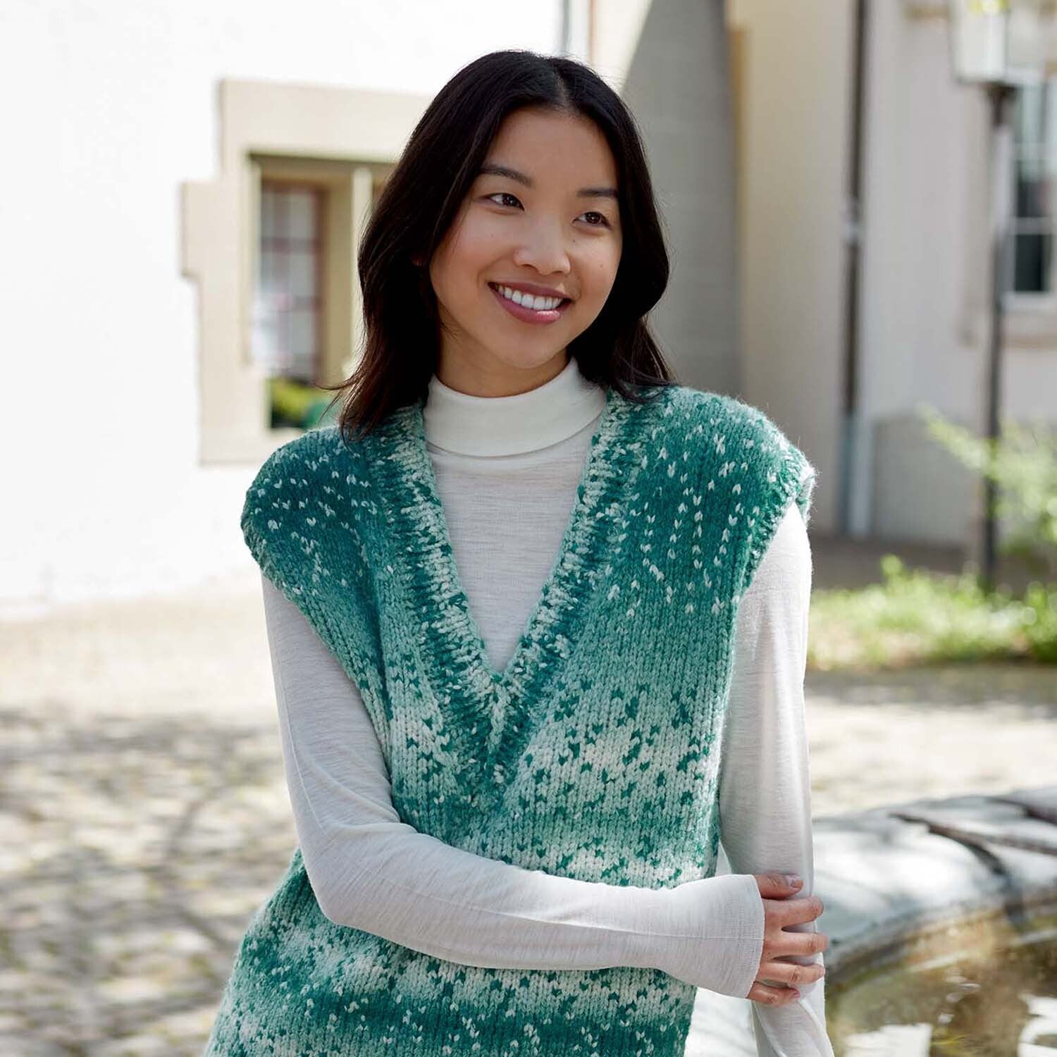 Lang PTO47-01 Vest Waistcoat Knitting Pattern