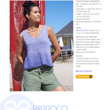 Berroco Charlotte Amalie Jumper Knitting Pattern