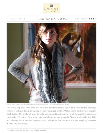 Swans Island Anna Cowl Knitting Pattern
