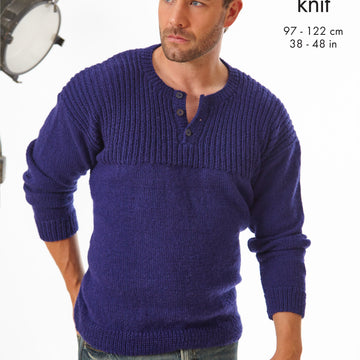 Sweaters in King Cole Merino Blend DK - 6373 - Leaflet