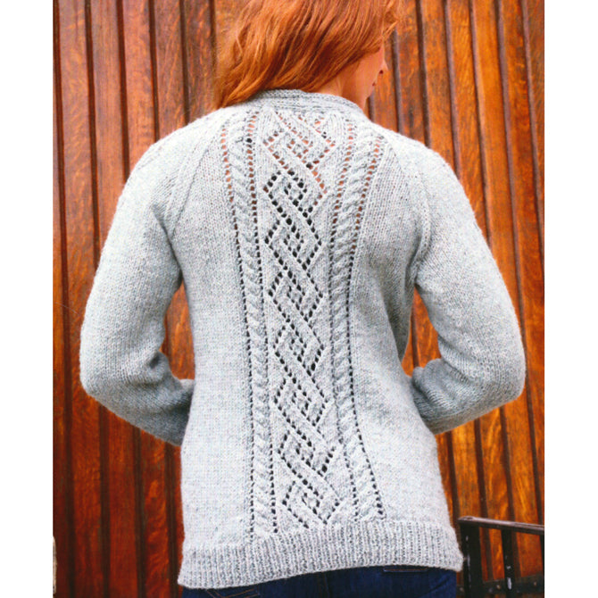 Plymouth Yarn Women's Cable and Lace Cardigan Knitting