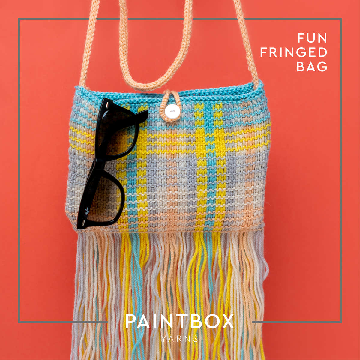 Paintbox Yarns Fun Fringed Bag Knitting Pattern