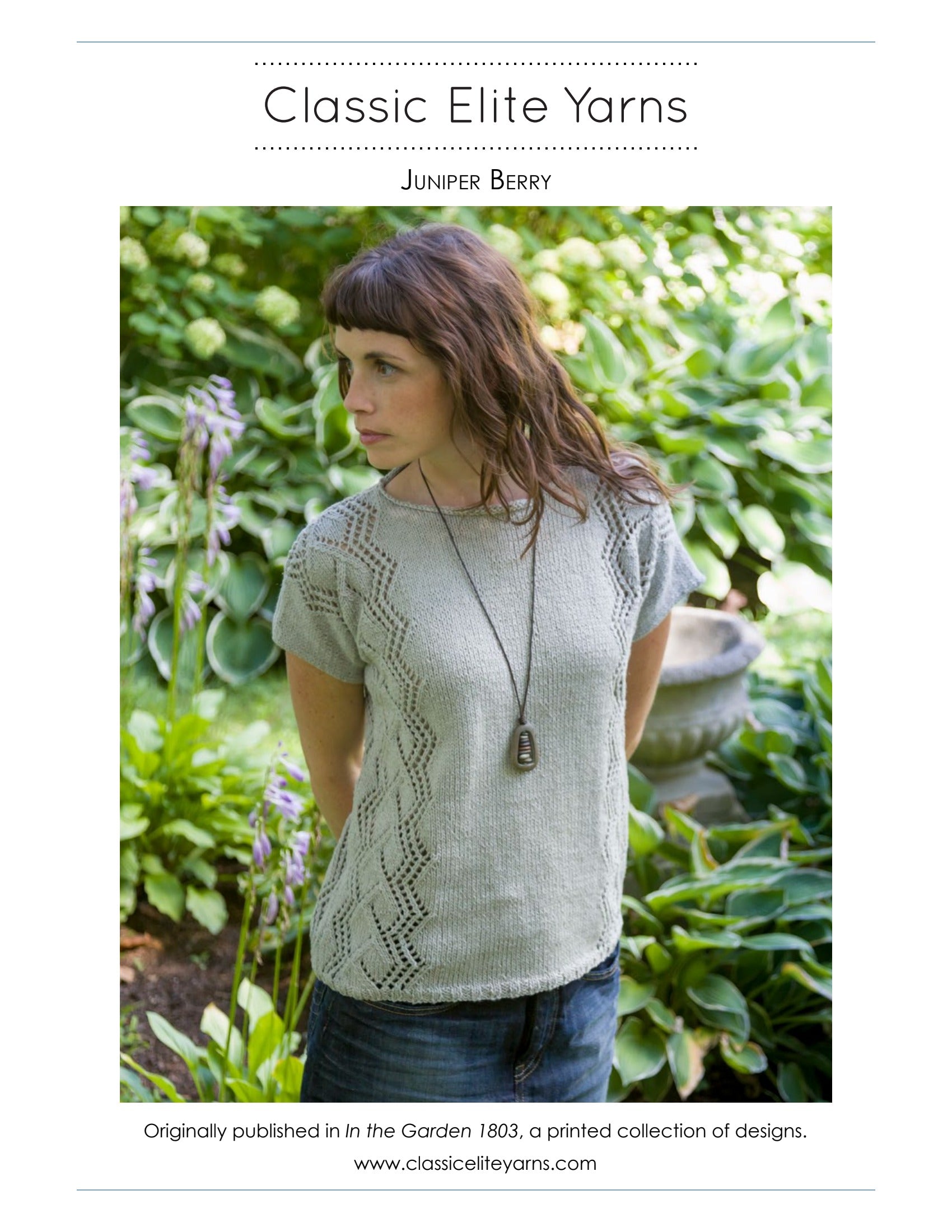 Classic Elite Yarns Juniper Berry Jumper Knitting Pattern