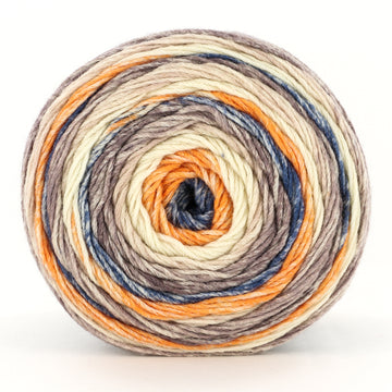 Brown, Grey Blue, Orange, Ecru, Beige (4020)