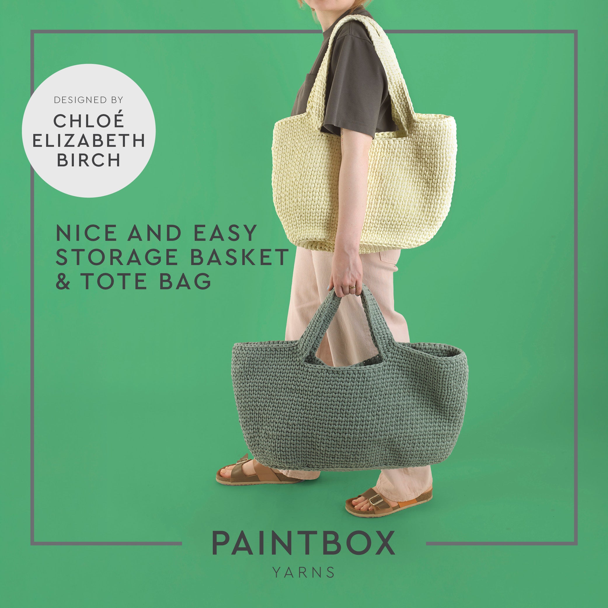 Paintbox Yarns Nice & Easy Storage Basket & Tote Bag PDF