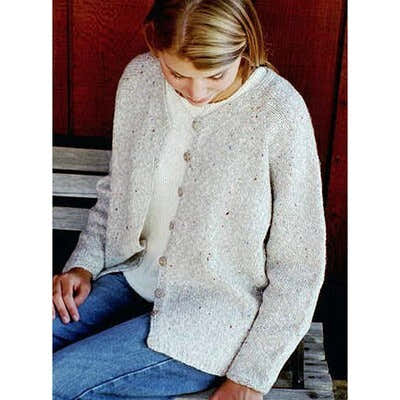 Knitting Pure & Simple 994 V-neck Neck Down Cardigan Pattern