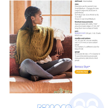 Berroco Oakham Cape Knitting Pattern
