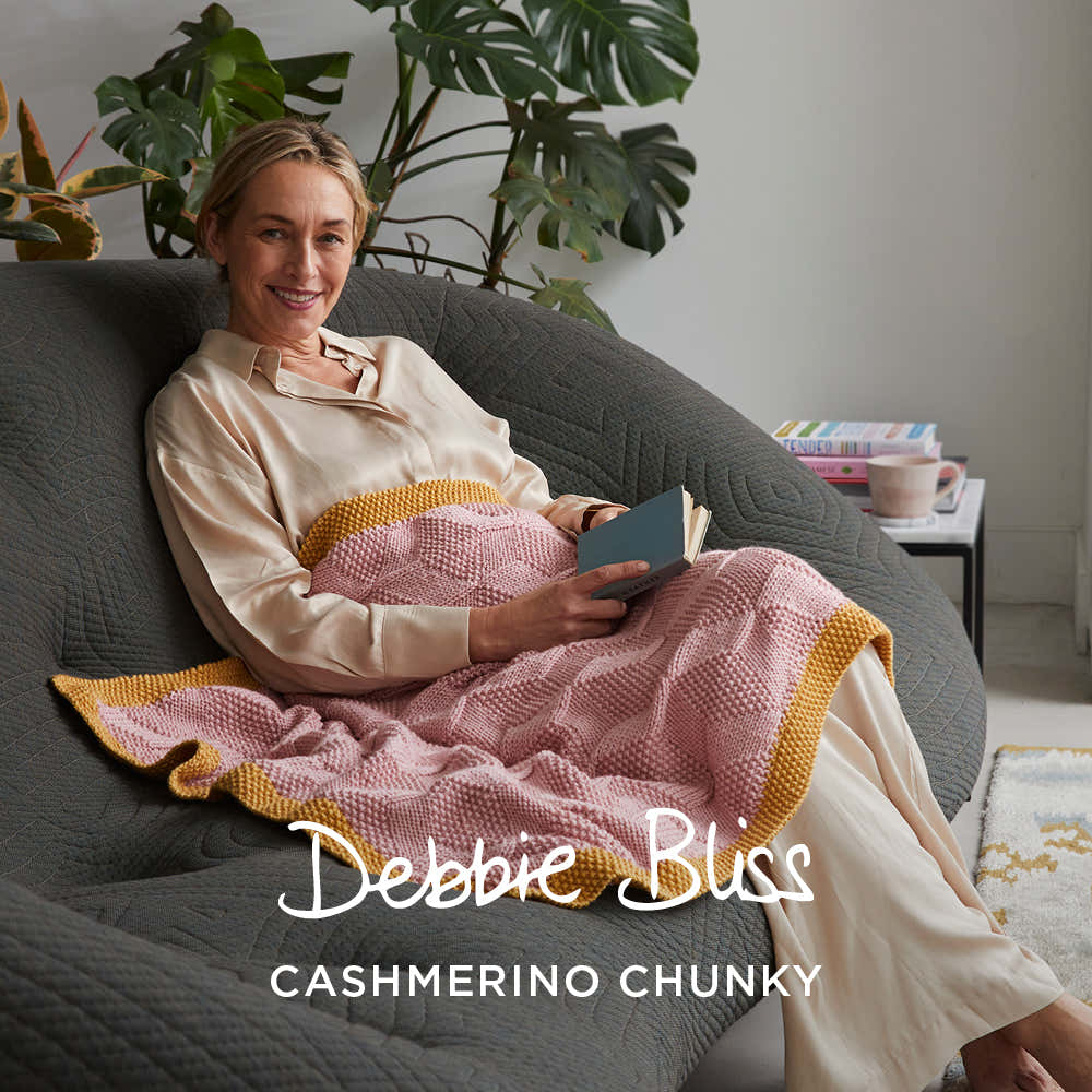 Debbie Bliss Tumbling Blocks Blanket Knitting Pattern