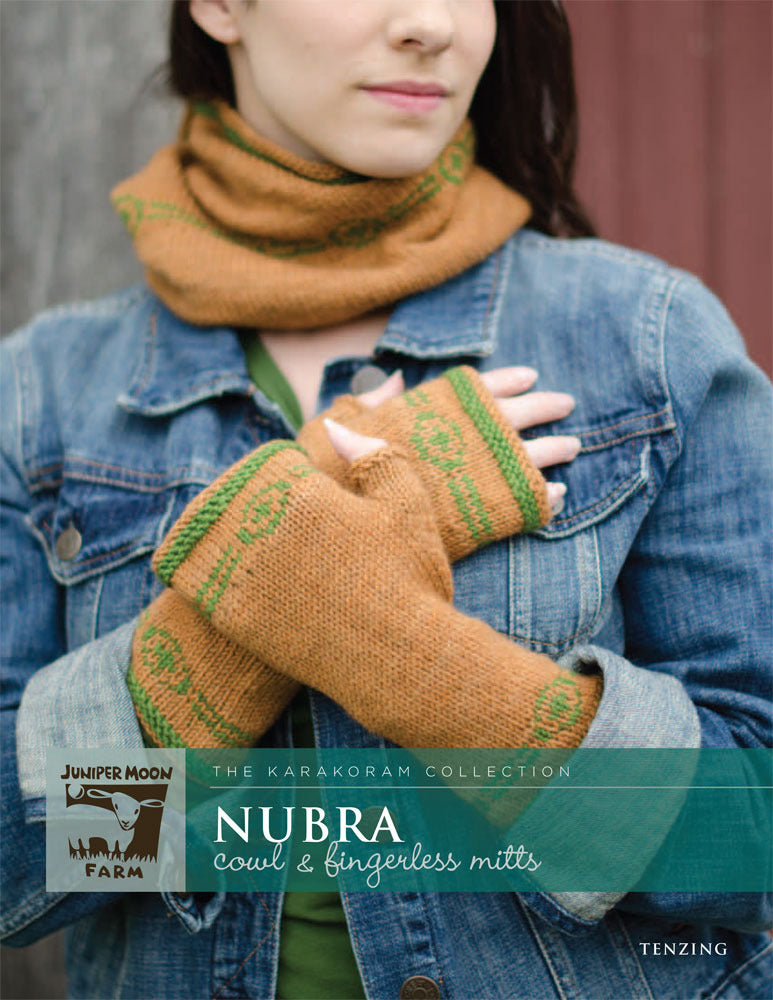 Nubra Cowl & Fingerless Mitts Knitting Pattern