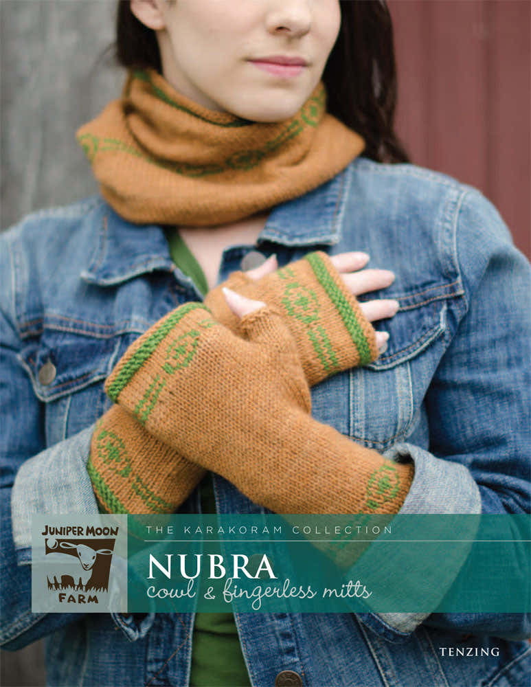 Nubra Cowl & Fingerless Mitts Knitting Pattern