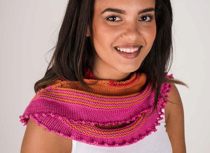 Crescent Moon Shawl Wrap Knitting Pattern