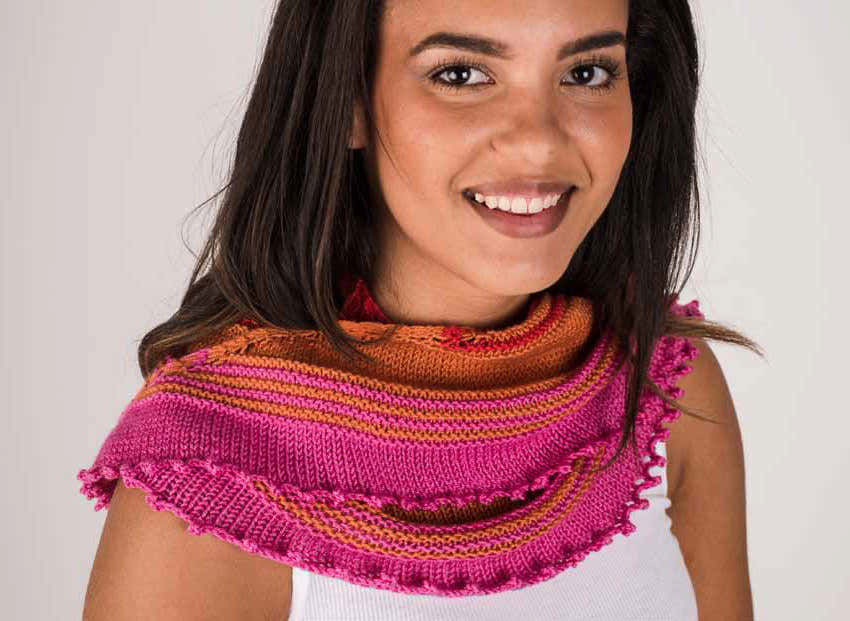 Crescent Moon Shawl Wrap Knitting Pattern