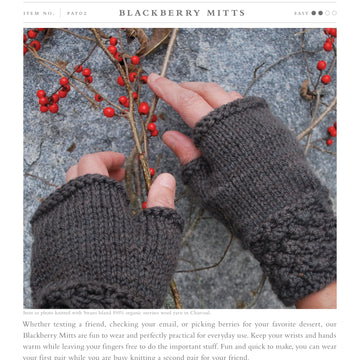 Swans Island Blackberry Mitts Gloves Knitting Pattern