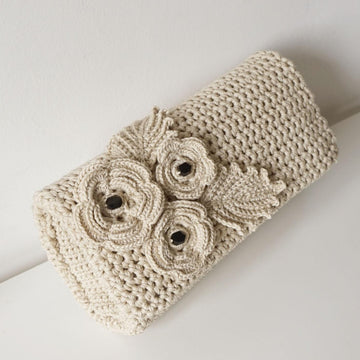 Crochet Flower Pochette Bag