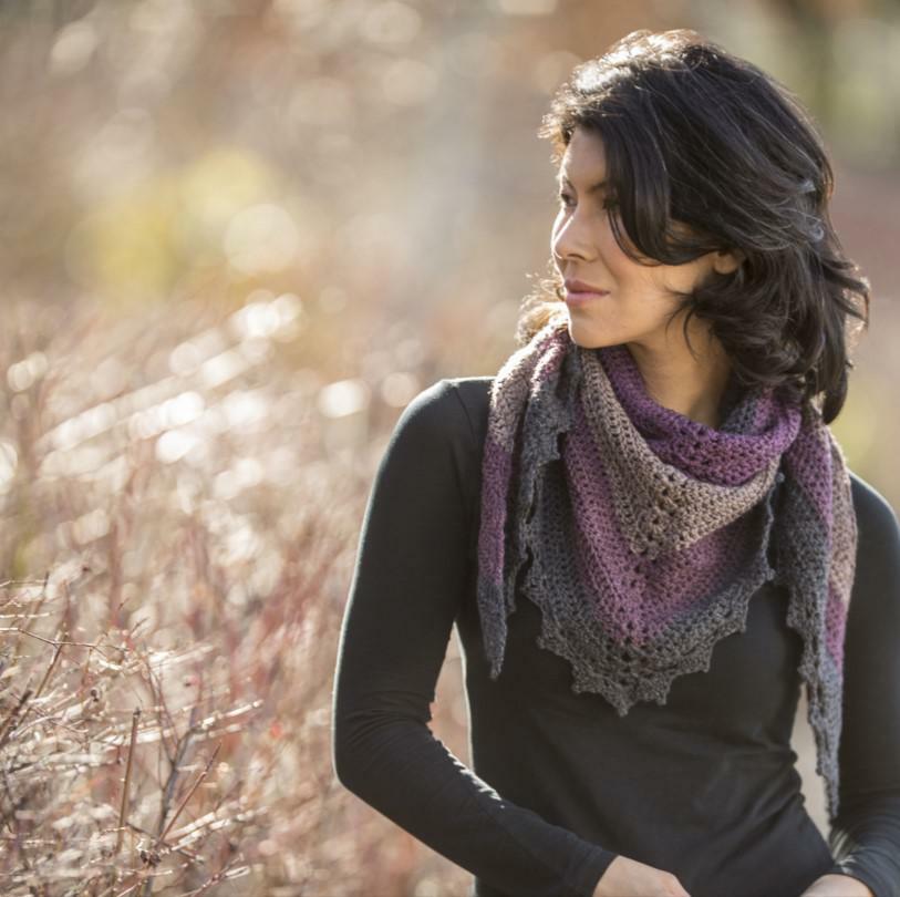 Cascade Yarns DK Dark Sky Shawl Crochet Pattern