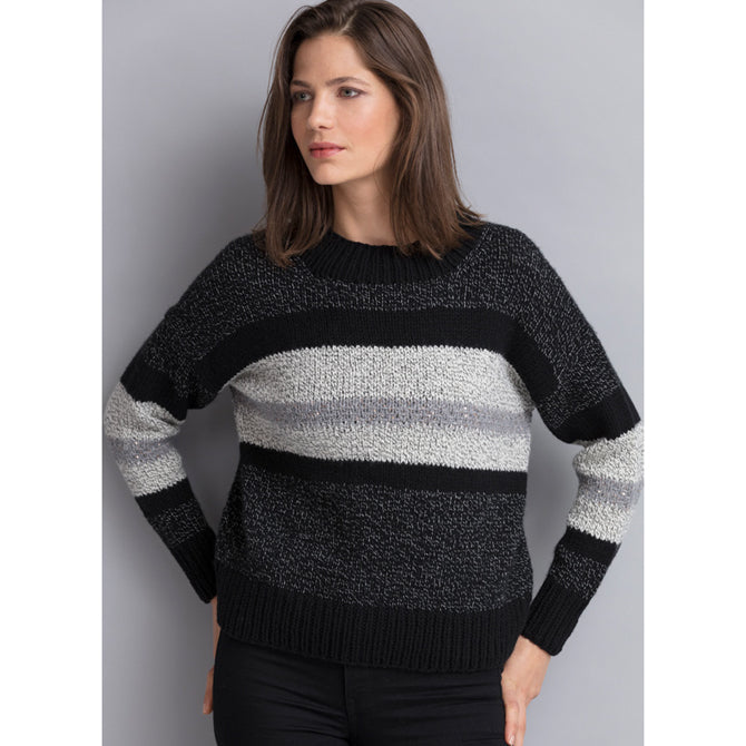 String Veronica Stripe & Sequin Pullover Knitting Pattern
