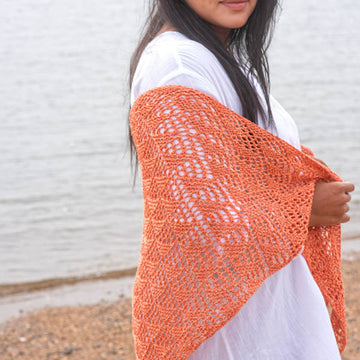 Wallagrass Shawl Wrap Knitting Pattern