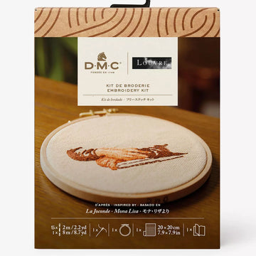 Inspired by Mona Lisa, Leonardo Da Vinci, Le Louvre, Intermediate Embroidery Kit
