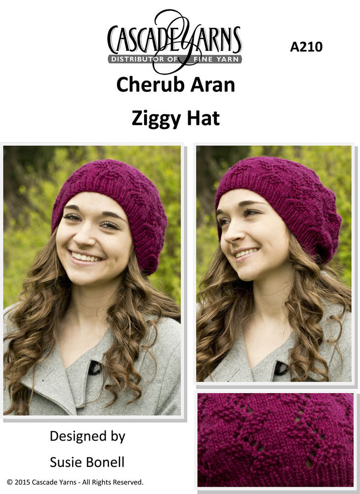 Cascade Yarns A Ziggy Hat Knitting Pattern