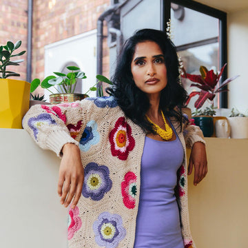 Retro Flowers Cardigan Collab