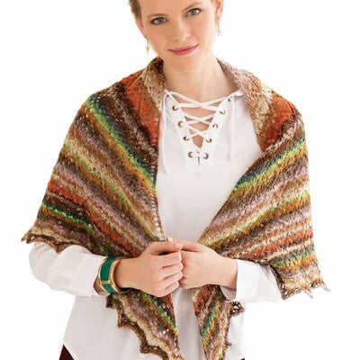 Noro Hybrid Triangular Shawl Wrap Knitting Pattern