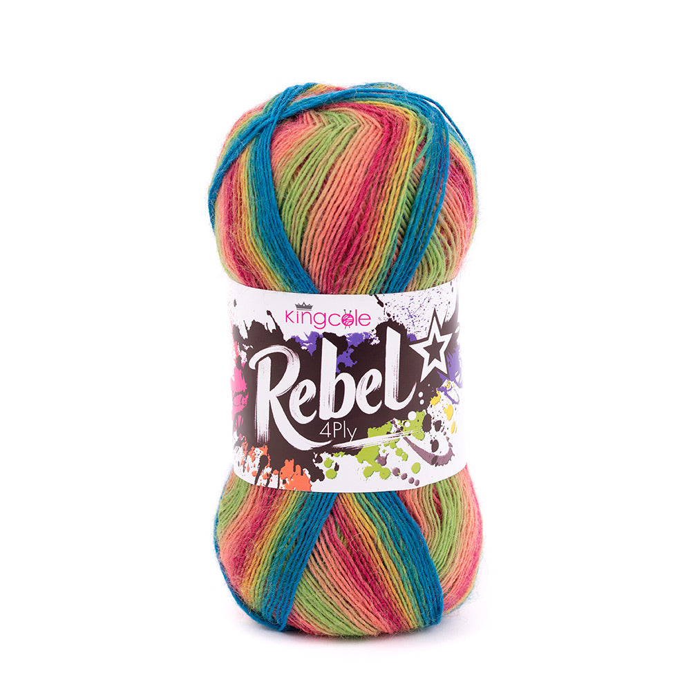 King Cole Rebel 4Ply Yarn - Superwash Wool Fingering