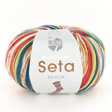 Lana Grossa Meilenweit 100 Seta Felicia Yarn - Merino Wool 4 Ply